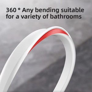 Self-Adhesive Bathroom Water Retaining Strip Bendable Shower Room Dry Wet Separation Soft <strong>Silicone</strong> Sealing for Wet Areas Retains - Product Image 2