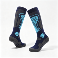 Chaussettes de ski antibactériennes, chaussettes thermiques d'hiver, chaussettes de neige épaisses en coton éponge, chaussettes longues pour sports de plein air et randonnée