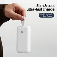Batería Externa Portátil de 10000 mAh al por Mayor, 20 W, con Cable de Carga Tipo C, Batería para Teléfono Móvil de 10000 mAh, Powerbank de 22.5 W