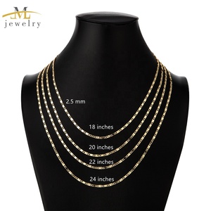 JML 2026 Nueva Moda Baño de Oro 14k Collar de Cadena Estrella Plana Corte Diamante de 2.5mm con Cierre de Langosta para Hombres y Mujeres - Product Image 1
