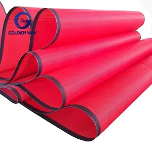 Tela para secadora tejida de poliéster rojo de marca propia, malla de filtro de malla para fabricación de papel para la industria papelera