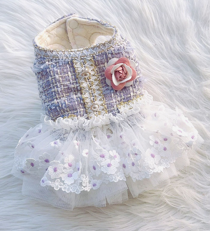 Pretty Daisy Lace Pet Skirt Autumn Winter Dog Yarn Dress| Alibaba.com