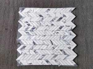 Azulejos de mosaico de mármol lila de lujo con forma de Chevron más grande para decoración de pared mosaicos azulejo de piso - Product Image 2