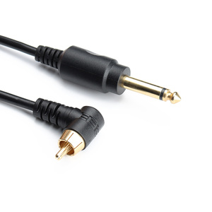 สายไฟสำหรับสักมุมขวา90 ° โมโนไปยัง RCA ชุบทอง - Product Image 2