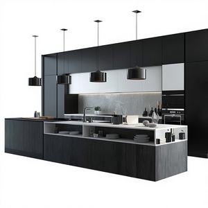 Gabinete de Cocina Moderno de Madera Personalizado de Alta Calidad con Tamaño y Color a Medida - Product Image 1