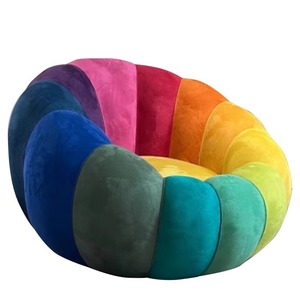 Canapé individuel moderne en tissu, design pétale, durable et écologique, pour appartement, salon, chambre, balcon - Product Image 1