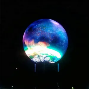 Écran sphérique LED incurvé P2 Alien, écran spécial, <span class=keywords><strong>boule</strong></span> P3, diamètre 1 m, équipement d'éclairage publicitaire pour bâtiment terminal - Product Image 1