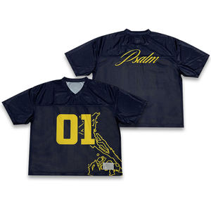 Maillot de Football Américain Adulte Grande Taille Personnalisé Unisexe Rétro Rue Motif Décontracté Imprimé Sublimation Polyester Respirant - Product Image 1