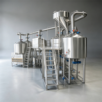 2000L 3000L 4000L 5000L 5 Cuves de brassage avec cuve de maintien de la mouture et cuve de liquide chaud, Équipement de brasserie de grande capacité
