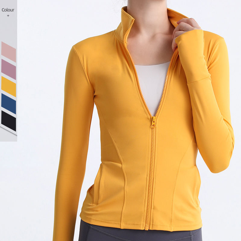 Wholesale Running Women Sports Yoga Jacket Coat Thumb Holes