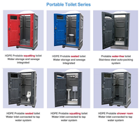 Toilettes mobiles en plastique HDPE, WC portables, sanitaires portables, toilettes portables pour chantier