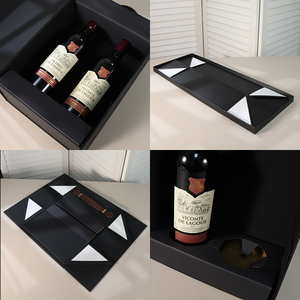 Kích Thước Tùy Chỉnh Tái Sử Dụng Thân Thiện Với Môi Rượu Vang Gấp Hộp Với UV Dập Nổi Và Gifting Bao Bì - Product Image 2