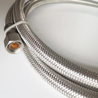 Tuyau de machine à laver en acier inoxydable avec certificat ACS tuyau d'arrosage en métal 100ft tuyau d'eau en acier inoxydable flexible pour le jardin