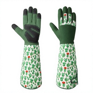 Gants de jardin Green Cactus Gauntlet pour femmes et hommes, équipement de travail de protection à manches longues avec boucle - Product Image 3