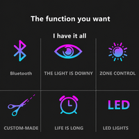 Lumière ambiante RGB pour voiture, kit de lumière ambiante intérieure de voiture 150 RGB, commande par application, kit de lumière ambiante universel pour voiture RGB, 150 cm, USB, 12 V