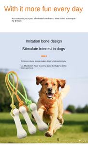 Jouets à mâcher pour chien durables et interactifs qui brillent dans le noir, en forme d'os, en mousse EVA écologique, couleurs personnalisables, utilisation quotidienne - Product Image 5