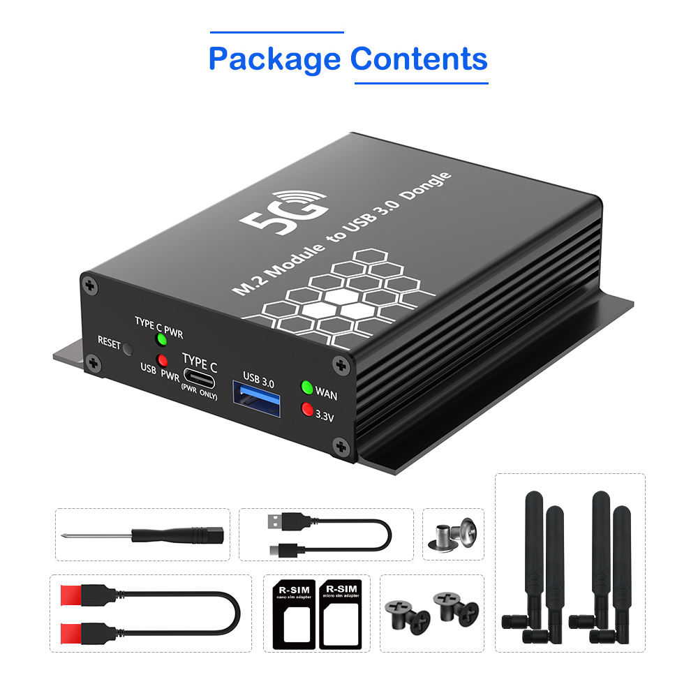 Módulo 5G M.2 negro a USB 3.0