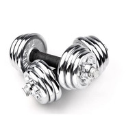 Ensemble d'haltères et de barres réglables de 50 kg, haltères chromés pour la musculation et les entraînements