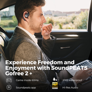 Soundpeats bán chạy nhất gofree2 + Ổn định tai nghe với Dual Mic tiếng ồn hủy bỏ, MỒ HÔI KHÁNG, tương thích với <span class=keywords><strong>iPhone</strong></span> & Android - Product Image 3
