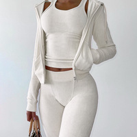 Ensemble deux pièces Streetwear, survêtement rose en éponge, sweat-shirt court et pantalon, nouvelle collection automne 2022