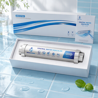 BriskSpring Détartreur et Adoucisseur d'Eau Physique Non Électrique pour Toute la Maison et VR, Compatible avec Raccord en Cuivre, 3/4 Pouce, En Ligne, 4 T/h