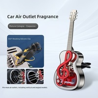 Diffuseur de parfum pour voiture en forme de guitare, rechargeable, désodorisant automobile, décoration intérieure de voiture avec notes musicales