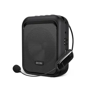 Shidu 10W Draagbare Digitale Stereo Stemversterker Inclusief Uhf Microfoon En Bluetooth Voor Leraren