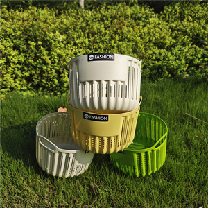 FASHION Plastic Storage <b>Baskets</b> 22.5x16cm <b>Stackable</b> Bowl Shape For Neatening Household Use - Product Image 4