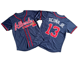 Maillot de baseball personnalisé Atlanta Alternate 2026 grande taille - Bleu, protection UV, séchage rapide, logo brodé, uniforme cousu - Product Image 4