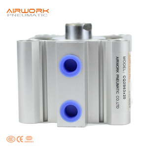 Cilindro Neumático Compacto de Doble Acción de Aleación de Aluminio CDQ2B, Imán, Presión de Trabajo de 0.1-0.9Mpa, Puertos de 3/8\", Resistencia de 1.35MPa - Product Image 4