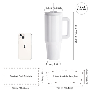 Boccale da viaggio pd Life 40 oz doppia parete vaschetta in acciaio inox tazza di sublimazione Logo personalizzato 40 oz <span class=keywords><strong>Tumbler</strong></span> con manico - Product Image 4