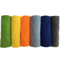 Serviettes en microfibre de haute qualité 400 g/m² sans bords pour le detailing automobile, à poils longs et courts, en microfibre pelucheuse, pour le lavage et le séchage de voitures