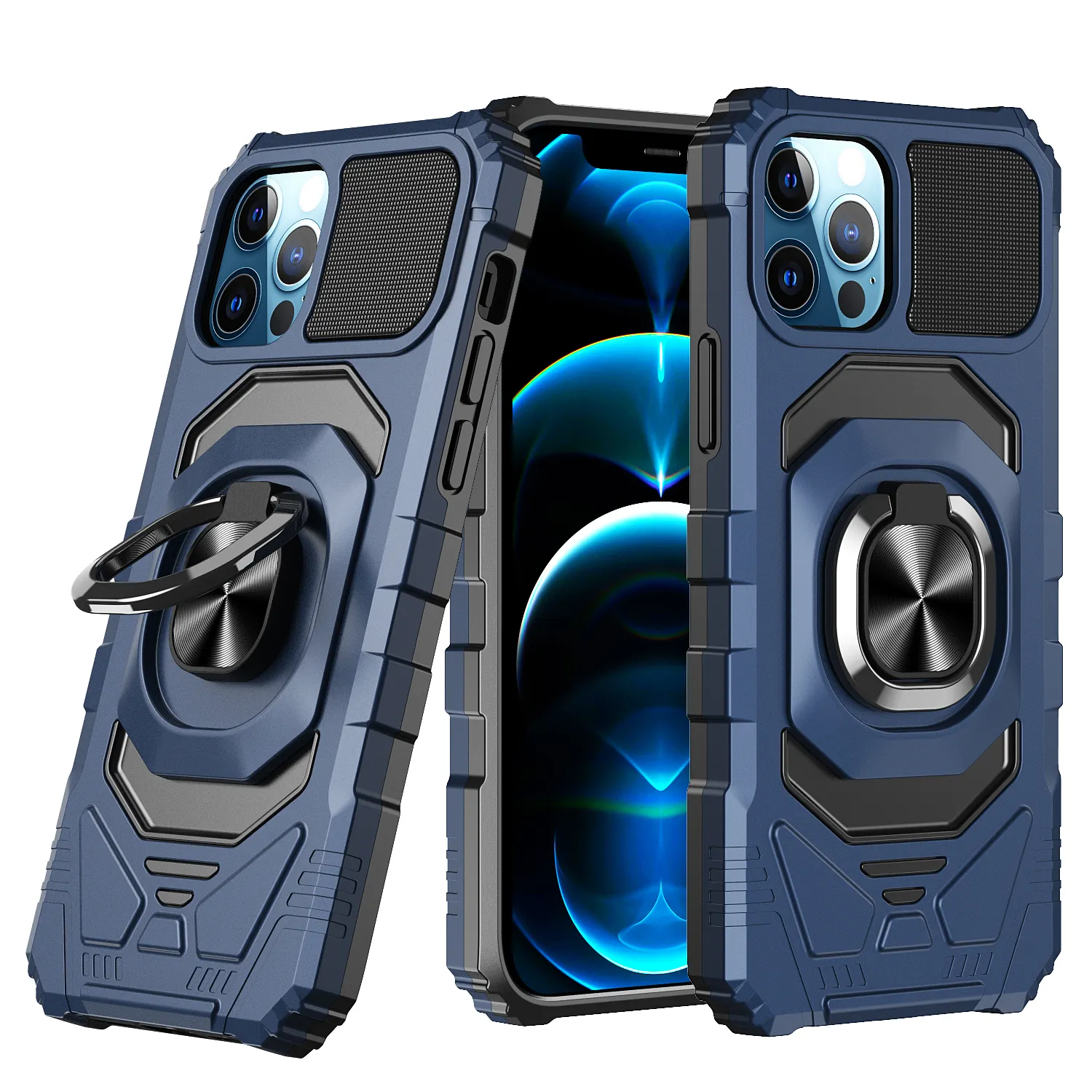 Hot Sale Grade Blue Armour 360 Rotation Ring Holder mobile phone protection case phone accessories funda para celular