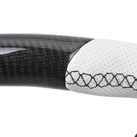 Volant en cuir perforé blanc M Sport avec palettes de commande en fibre de carbone pour BMW F10 F20 F21 F30 M3 F80 M4 F82 M2 F87 X5 E70 E71