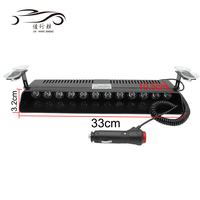 Luz de Advertencia para Automóvil Súper Brillante de 12 9 LEDS, Luz Intermitente para Parabrisas, Luz Estroboscópica de Emergencia LED para Vehículos y Camiones