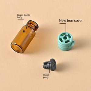 ซิลเวอร์ เวน 2 มล. แบบฉีดฉีดเข้าเส้นเลือด 3 มล. ผงฟรีซดราย 5 มล. ขวดแก้วตัวอย่างสีชา ขวดย่อยสำหรับการแพทย์และความงาม ซิลิน แบบดึงฝา - Product Image 4