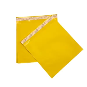 गाढ़े स्वयं-चिपकने वाली सीलिंग सिंगल-लेयर पीले दस्तावेज़ लिफाफा बैग के साथ अनुकूलित क्राफ्ट पेपर लिफाफा बैग