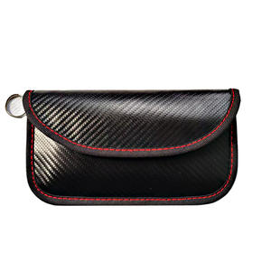 Modellen draagbare Faraday anti-diefstal beschermende RFID-afschermende sleutelhanger van waterdicht carbon fiber PU leer - Product Image 5