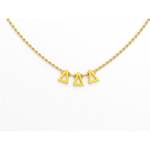 NPC Sorority Gifts Collar de hermandad de mujeres Collar de dijes iniciales Acero inoxidable Pvd Plated Alpha Delta Pi Phoebe Greek - Product Image 5