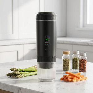 Cafetera Eléctrica Portátil con Control de Temperatura para Uso Doméstico, Cuerpo de Plástico Negro, Recargable por USB - Product Image 1