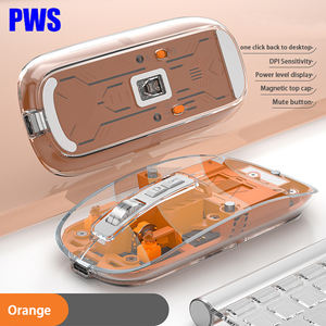 <span class=keywords><strong>Souris</strong></span> PC sans fil rechargeable transparente à trois modes <span class=keywords><strong>Bluetooth</strong></span> pour le bureau - Product Image 5