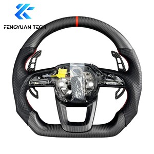 Volante de Fibra de Carbono Forjado Personalizado para Audi <span class=keywords><strong>A1</strong></span> A3 A4 A5 A6 A7 RS R8 RS3 RS6 C7 Q5 Q7 S3 S5 8V B8 B9 S4 Q3 Q8 <span class=keywords><strong>S</strong></span> <span class=keywords><strong>Line</strong></span> - Product Image 6