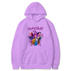 เสื้อสเวตเตอร์แบบสวมหัวลำลองระบายอากาศสั้นลายการ์ตูนนักล่า<span class=keywords><strong>ปีศาจ</strong></span>เสื้อครอปสำหรับผู้หญิง - Product Image 6