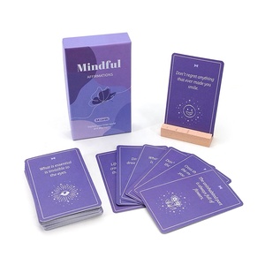 Hicreate 60-Card <span class=keywords><strong>de</strong></span> doble cara <span class=keywords><strong>de</strong></span> autocuidado Afirmación y baraja <span class=keywords><strong>de</strong></span> póquer 350gsm Naipes educativos <span class=keywords><strong>de</strong></span> papel - Product Image 2