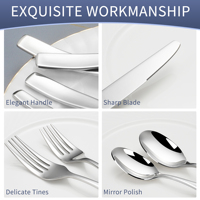 Ensembles de couverts de table en acier inoxydable personnalisés en usine en Chine