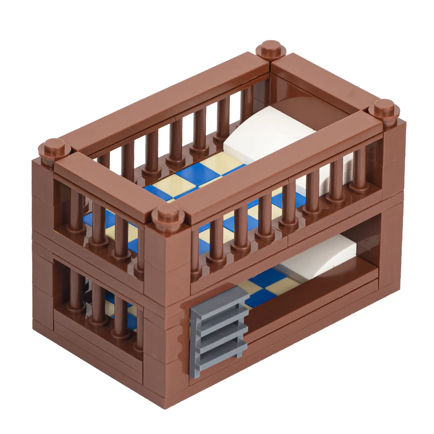 MOC0029 Aksesoris Furnitur Tempat Tidur Susun Ruang Tamu Blok Bangunan Dekorasi DIY Model Permainan Kreativitas Mainan Anak-anak Bricks