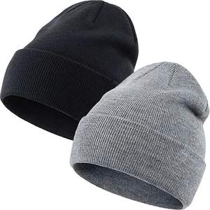 Gorro de Punto de Poliéster Bordado con Logotipo Personalizado, Impresión Digital, Patrón Geométrico a Rayas, Suave, para las 4 Estaciones, Accesorios Unisex - Product Image 1