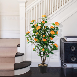 Arbre de Camélia Artificiel <span class=keywords><strong>en</strong></span> Gros d'Usine, Plantes Fleuries Artificielles, Faux Arbre à Fleurs <span class=keywords><strong>en</strong></span> <span class=keywords><strong>Pot</strong></span> pour Intérieur/Extérieur - Product Image 5