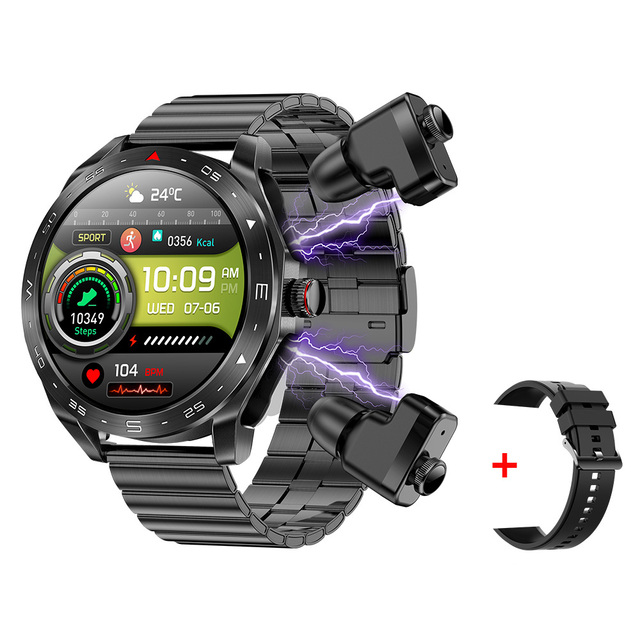 2 in 1 TWS T95 Smart Watch 2025 with Wireless Earbuds 1.52inch Screen Waterproof BT Call 400mah Sports Headphones Smartwatches