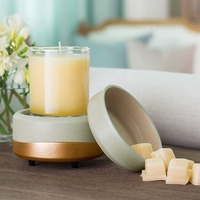 Réchauffeur de bougie personnalisé 2 en 1 cire en céramique fond brûleur parfumé chauffe-bougies électriques